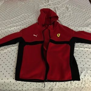 Puma Ferarri Zip-up Sweater, Size Small, Color Red/Black